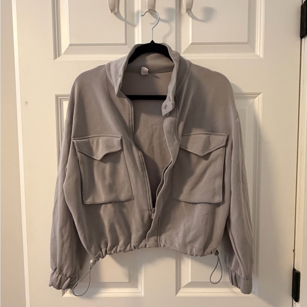 Yogalicious Light Gray Athletic Jacket
